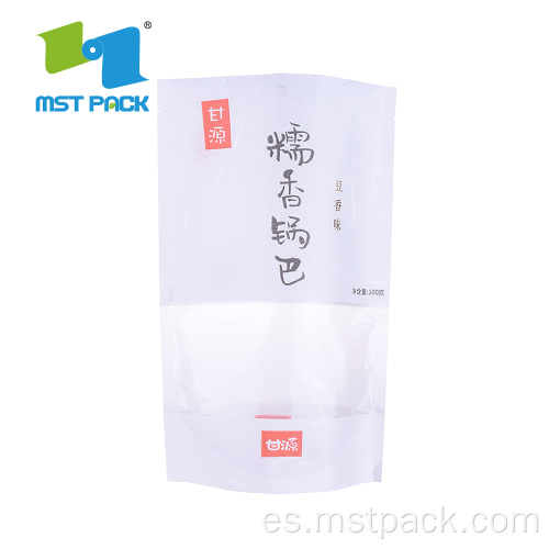 Recicle las bolsas de papel de arroz compostable biodegradable.